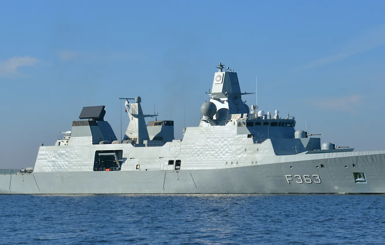 Photo wallpaper frigate, Danish Navy, HDMS Nils Juel