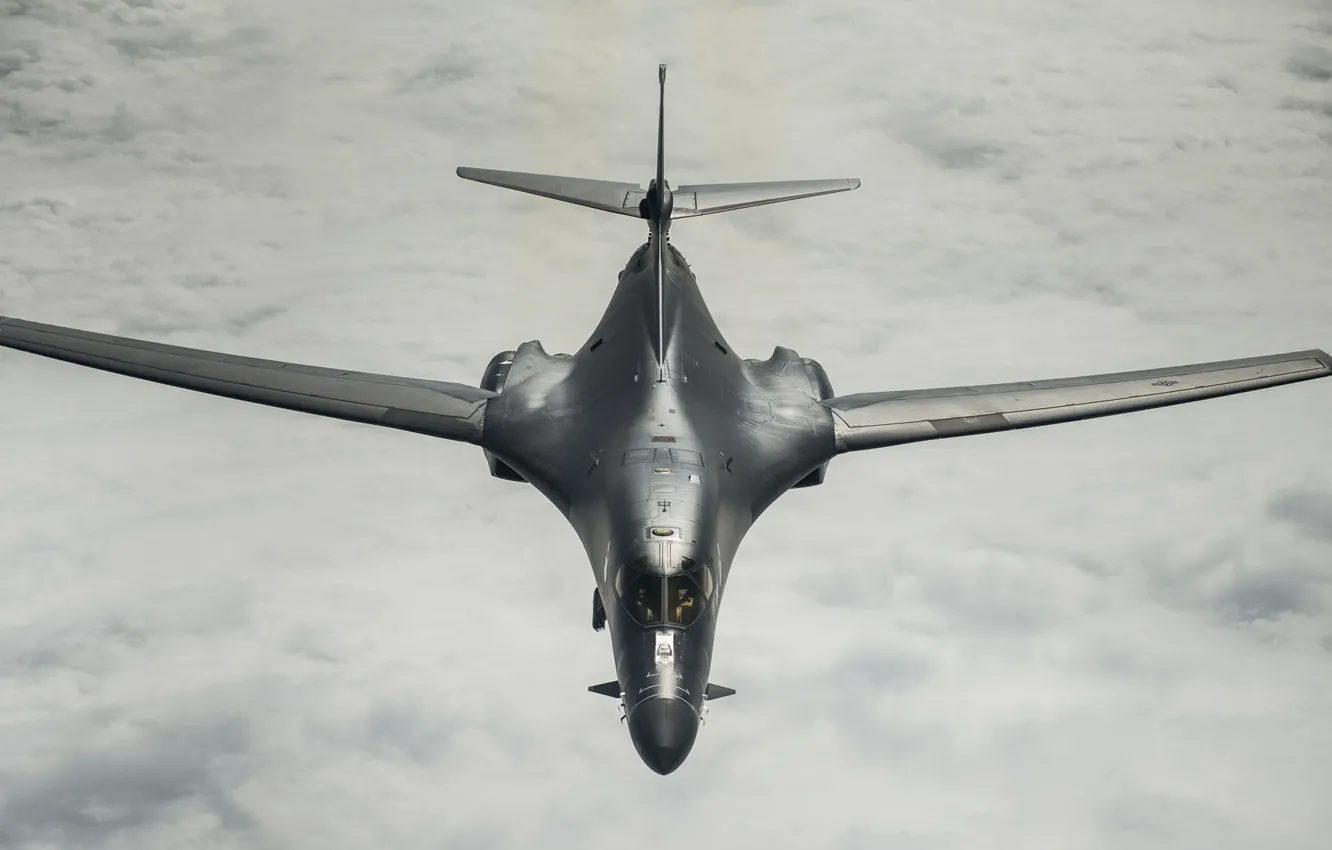 Photo wallpaper UNITED STATES AIR FORCE, strategic bomber, Rockwell B-1 Lancer, with variable sweep wing, supersonic