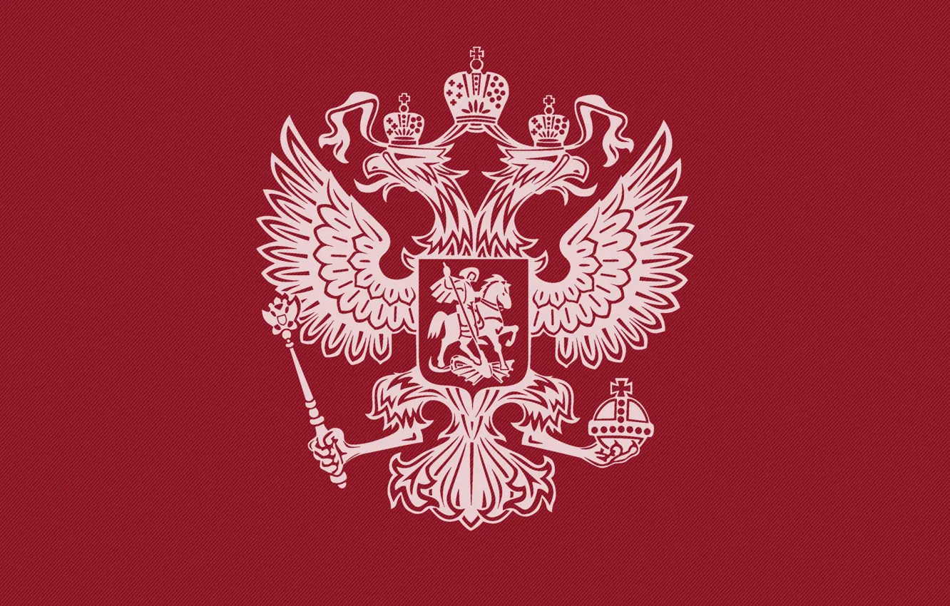 Photo wallpaper Russia, coat of arms, red background