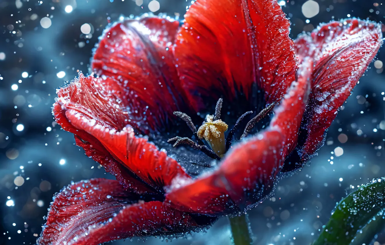 Photo wallpaper flowers, tulips