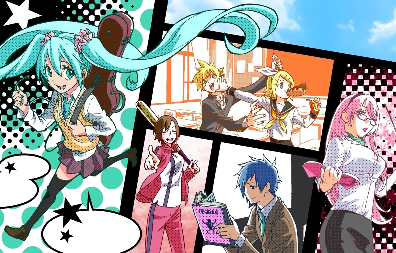 Photo wallpaper collage, anime, Vocaloid, Vocaloid