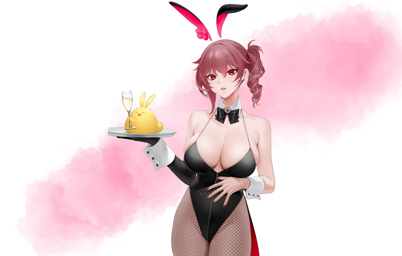 Photo wallpaper girl, hot, sexy, boobs, rabbit, anime, pretty, babe