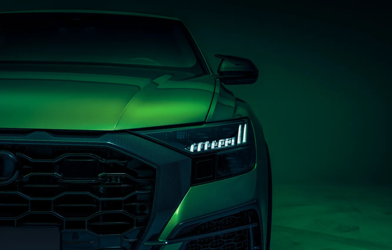 Photo wallpaper Audi, headlight, green, before, tuning Studio, ABBOT, kit, Crossover