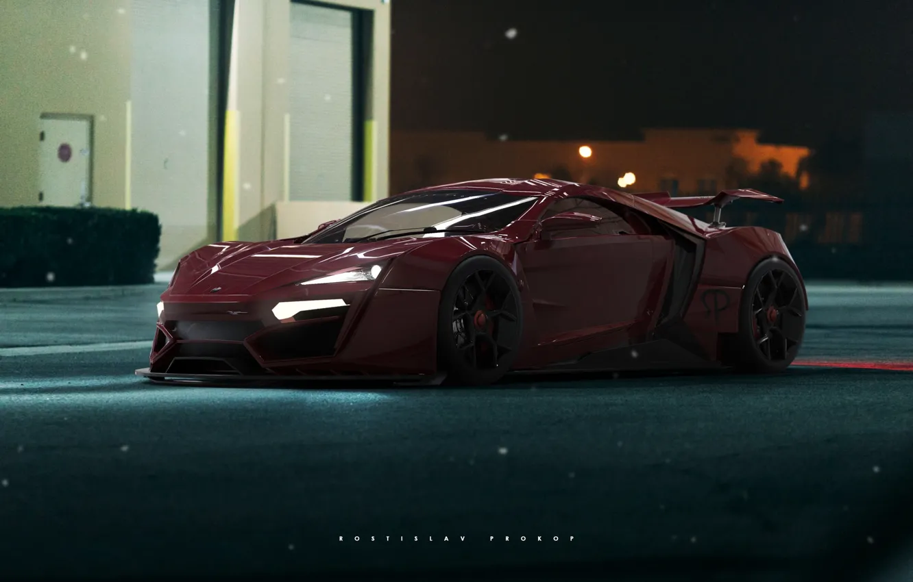 Photo wallpaper machine, auto, rendering, supercar, sports car, Lykan Hypersport, HyperSport, Lykan