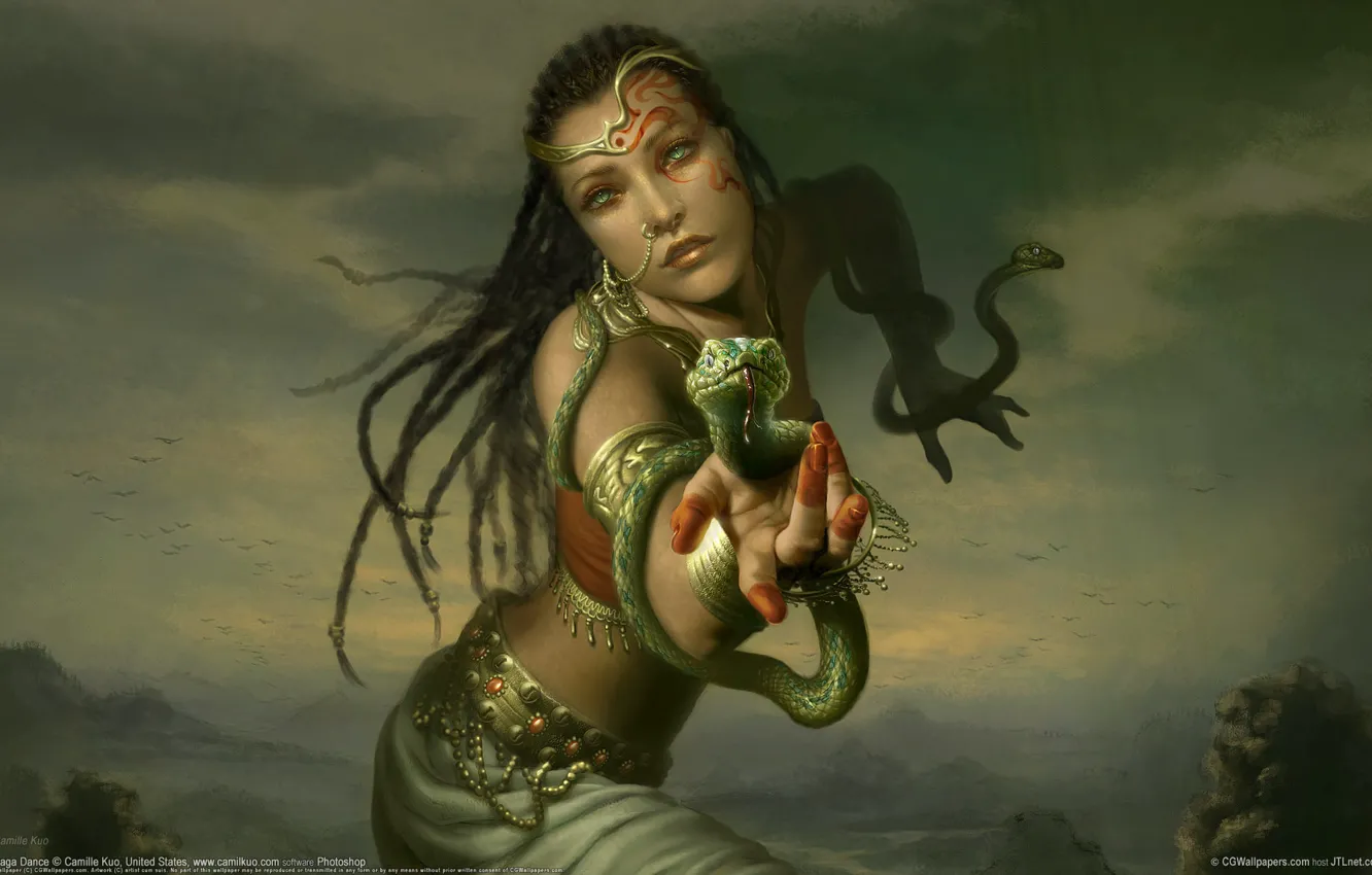 Photo wallpaper snake, camille kuo, CG wallpapers, Naga