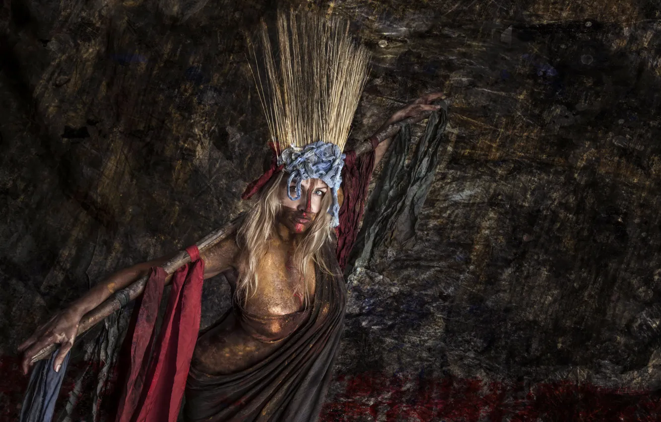 Photo wallpaper look, girl, background