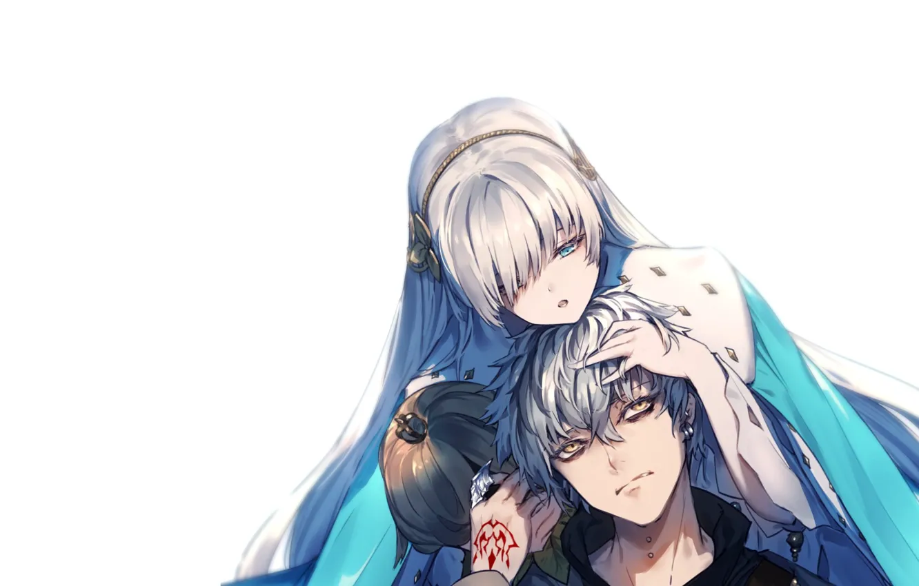 Photo wallpaper girl, anger, guy, two, Fate / Grand Order, The destiny of a great campaign