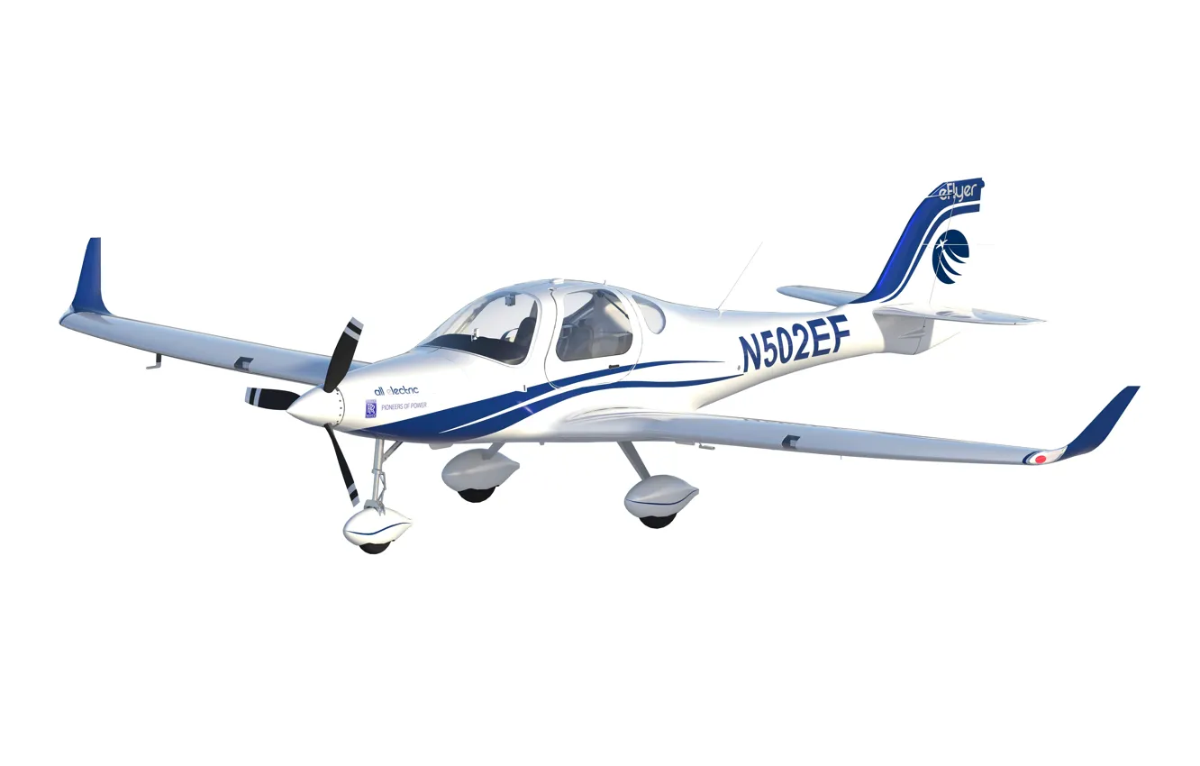 Photo wallpaper The plane, White background, USA, Bye Aerospace, Electric aircraft, eFlyer 2, Electric Aircraft, Aerospace eFlyer …