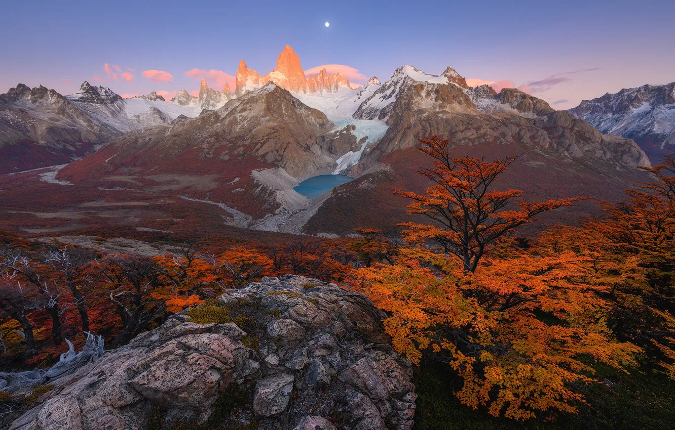 Photo wallpaper autumn, mountains, Andes