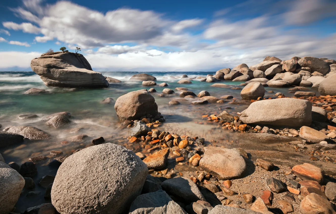 Photo wallpaper nature, stone, orange