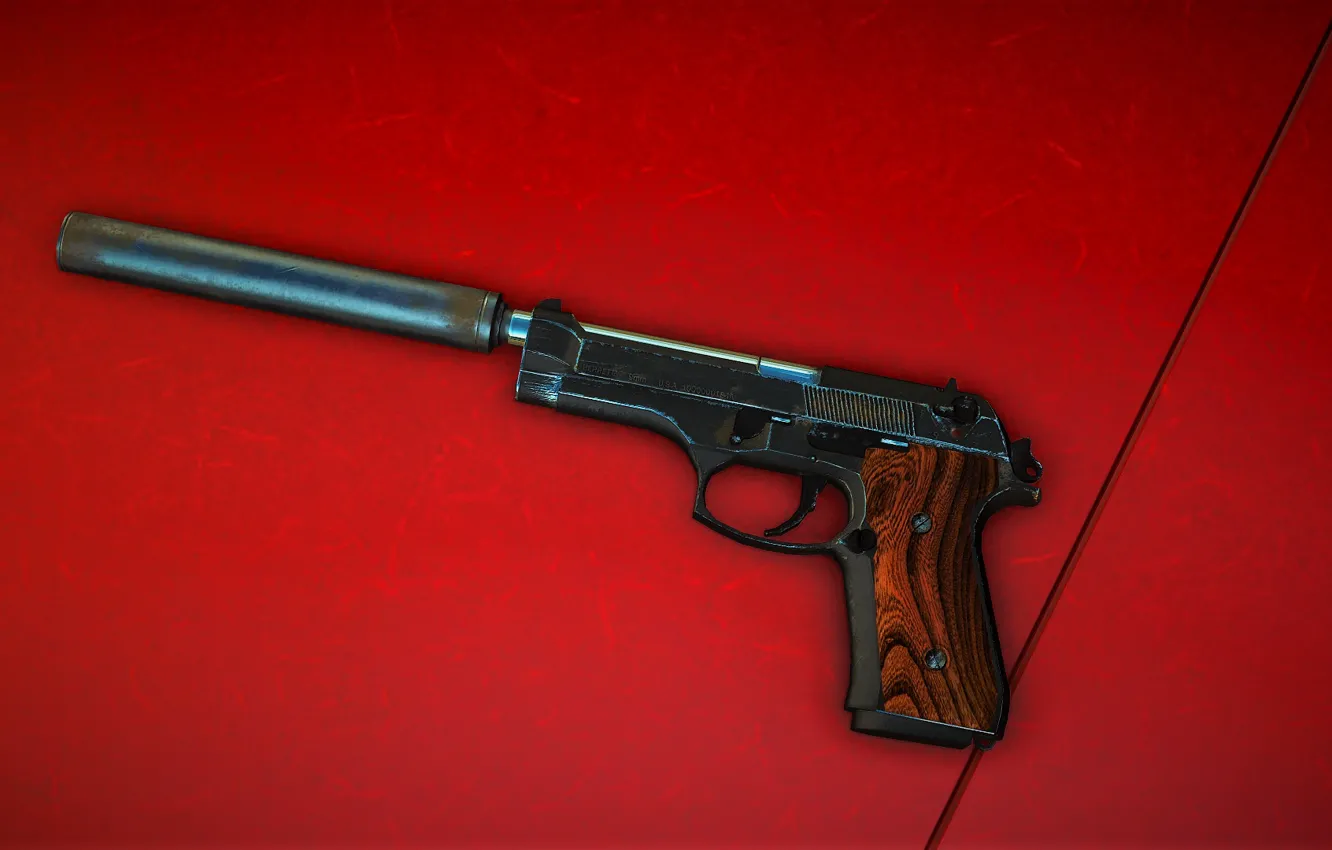 Photo wallpaper gun, background, muffler