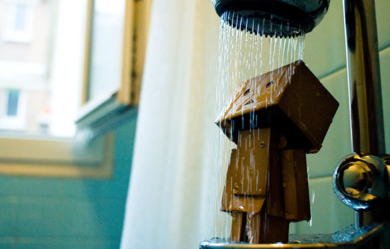 Photo wallpaper robot, shower, Danbo, robot