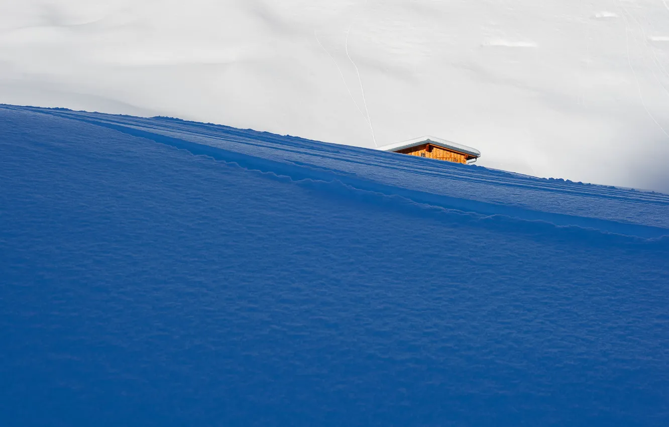 Photo wallpaper winter, snow, home