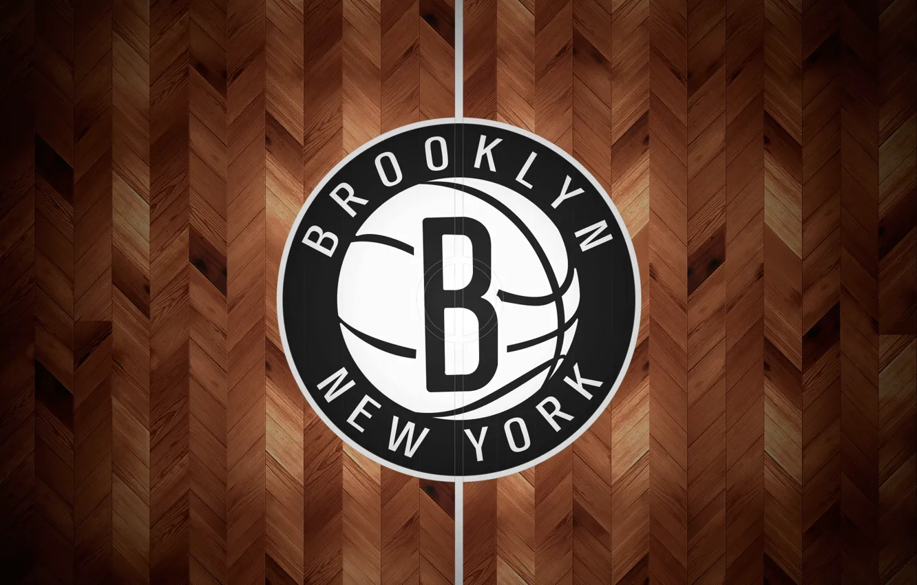 Photo wallpaper Sport, Logo, Basketball, NBA, Brooklyn Nets, Brooklyn Nets