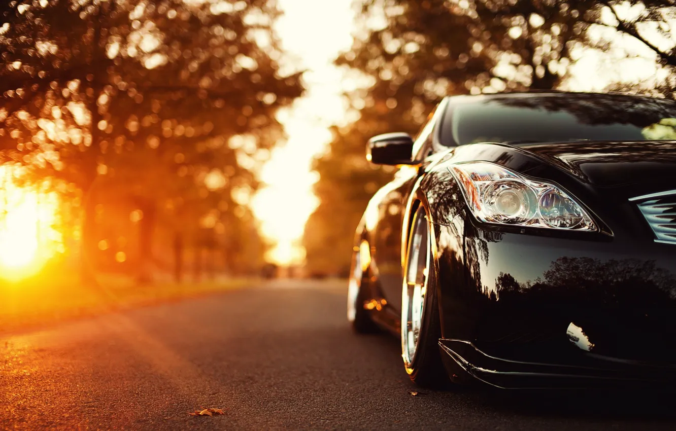 Photo wallpaper road, auto, ISS Forged Infiniti