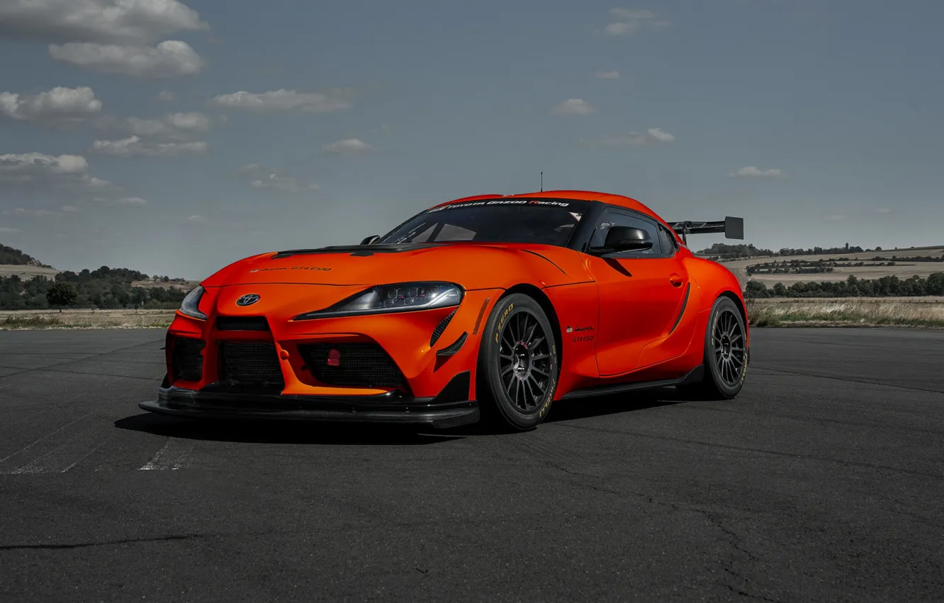 Photo wallpaper Toyota, exterior, sports car, 2023, Toyota GR Supra GT4, Toyota GR Supra GT4