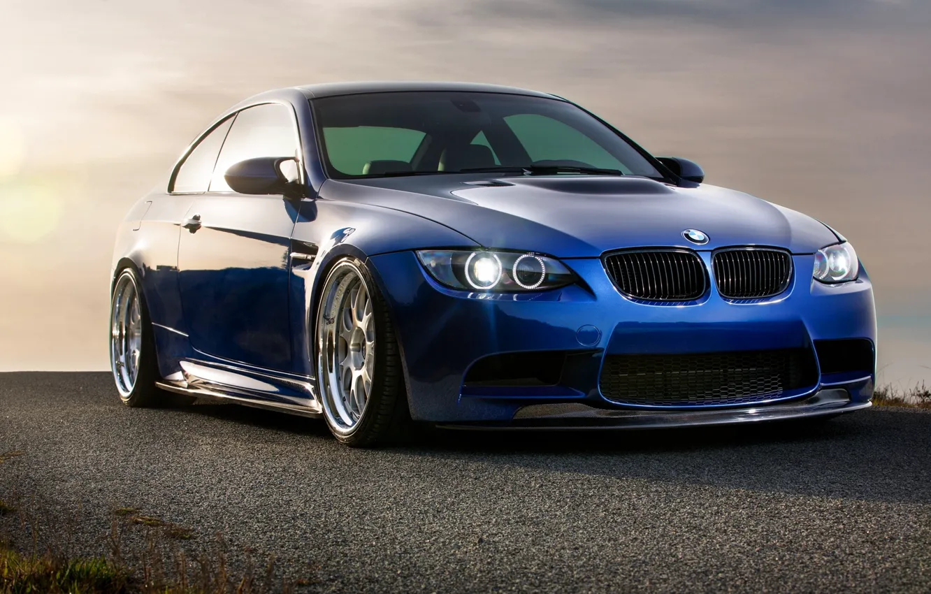 Photo wallpaper blue, BMW, BMW, blue, E92