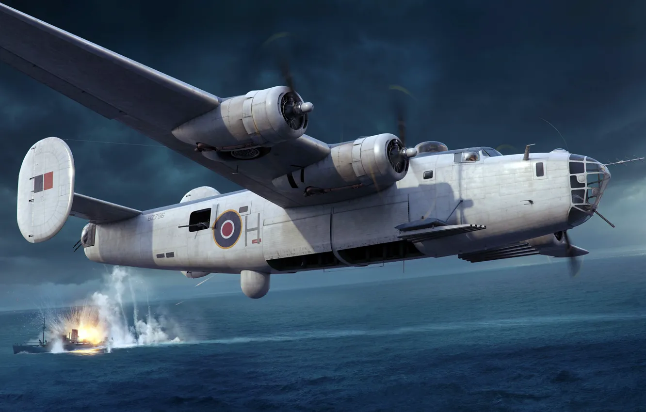 Photo wallpaper RAF, Liberator, B-24, Consolidated, American heavy bomber, Royal air force UK, Riders in the Sky, …