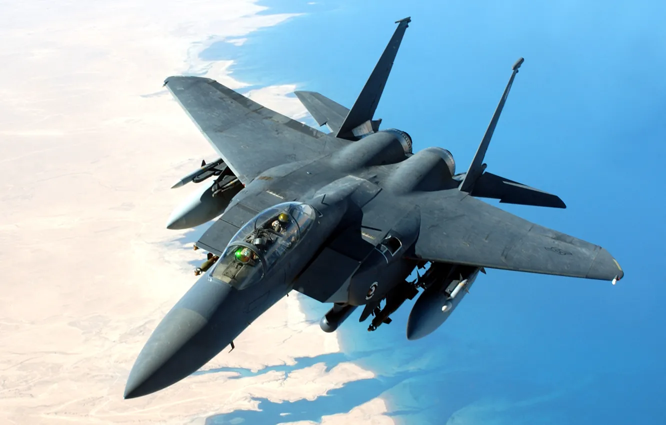 Photo wallpaper fighter, F-15, u.s.a, weatherproof, tactical