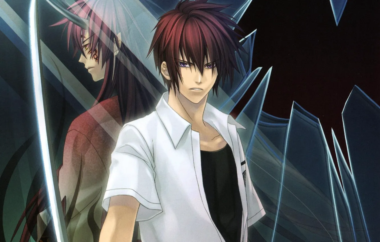Photo wallpaper fragments, anime, guy, Hiiro no Kakera, Crimson shards