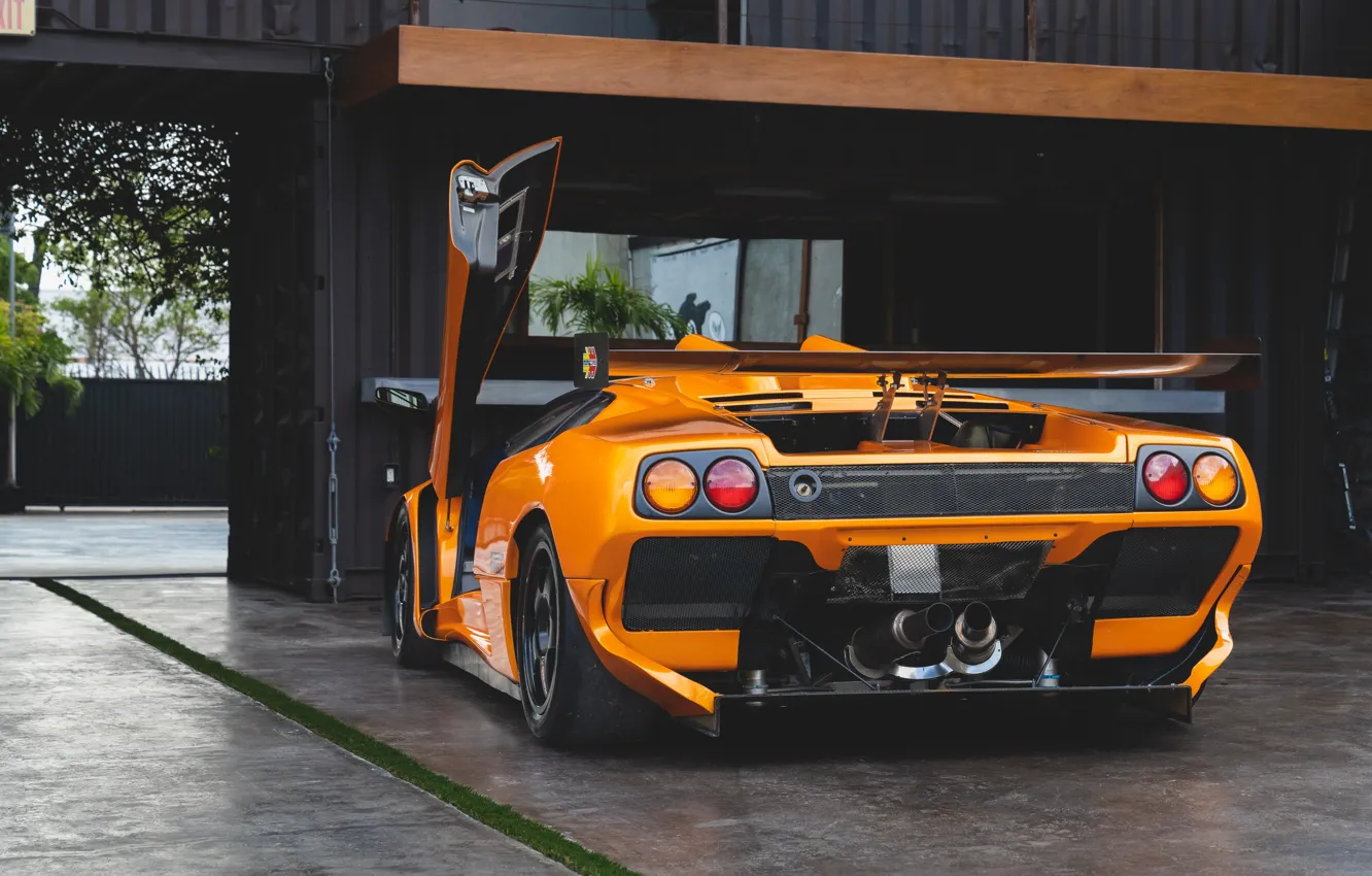 Photo wallpaper Lamborghini, Diablo, rear view, Lamborghini Diablo GT2