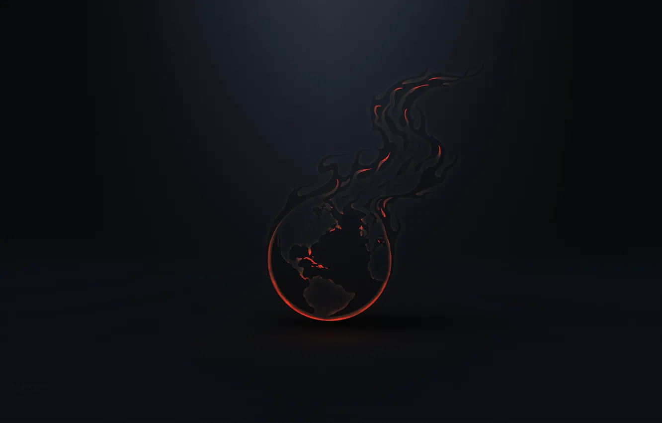 Photo wallpaper space, lights, planet, minimalism, art, space, art, planet