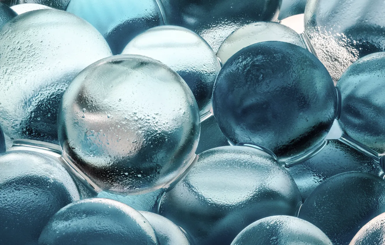 Photo wallpaper balls, paint, the volume