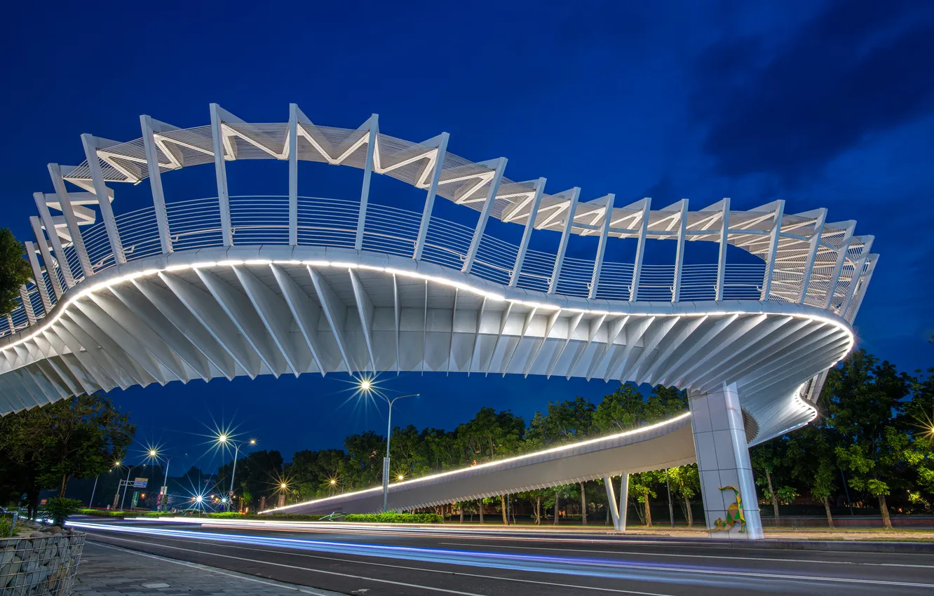 Photo wallpaper road, track, the transition, overhead crossing