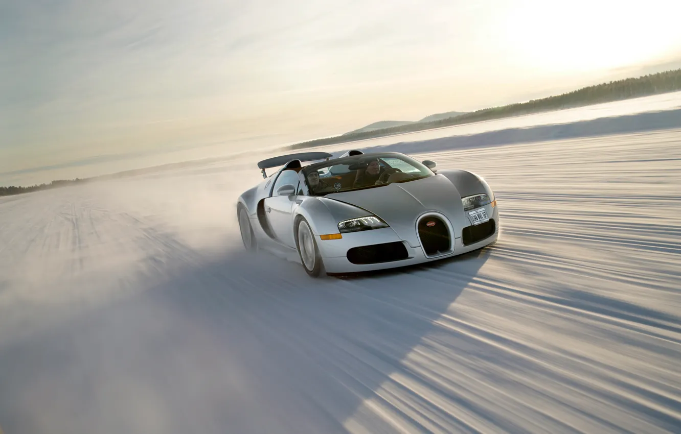 Photo wallpaper Roadster, 2008, Bugatti, Veyron, Bugatti, Veyron, Grand Sport, US-spec