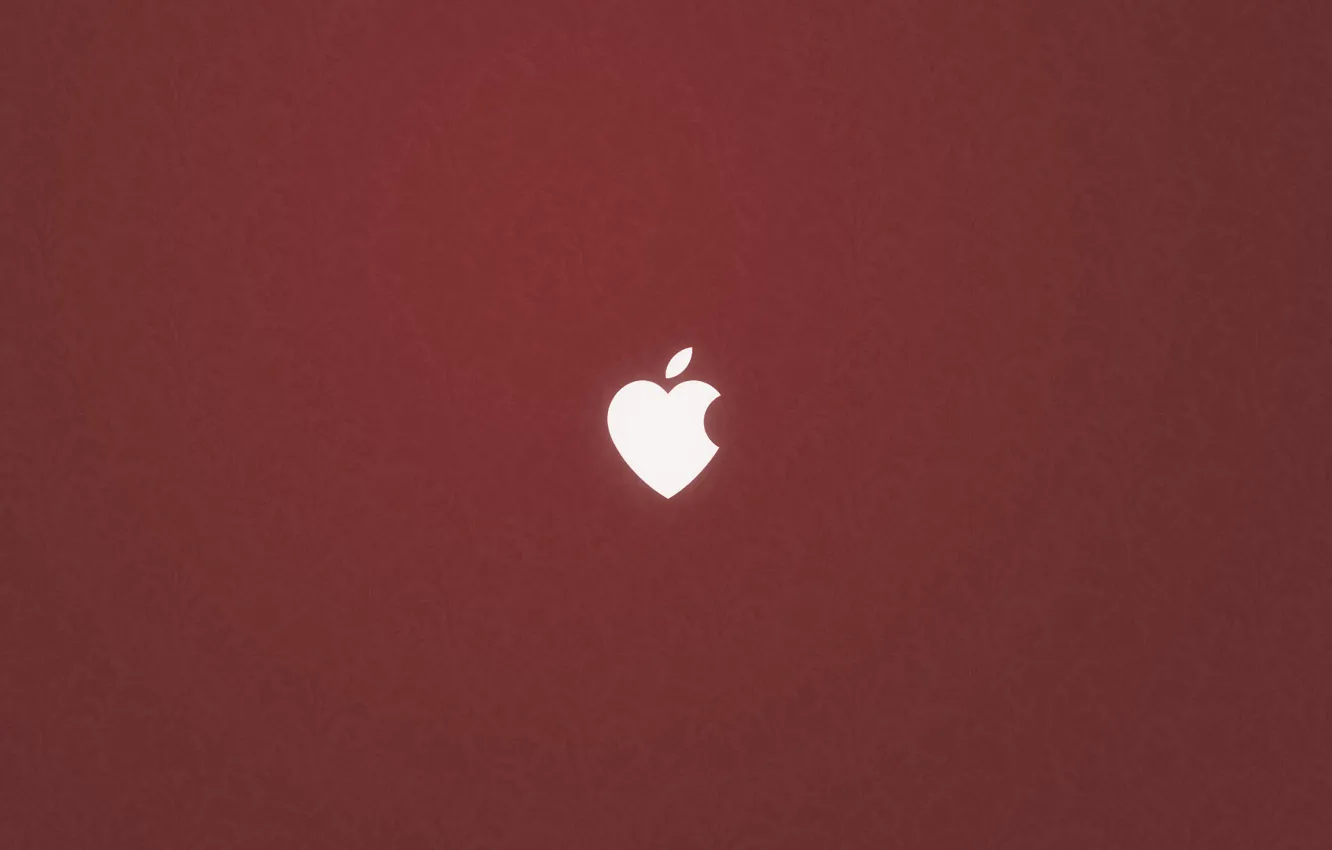 Photo wallpaper heart, apple, logo