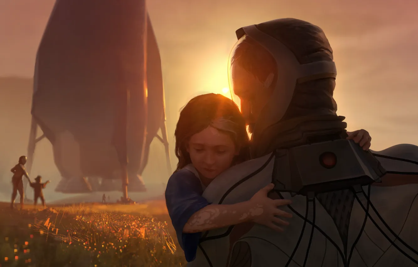 Photo wallpaper tenderness, people, goodbye, Beyond Human, Rescue mission