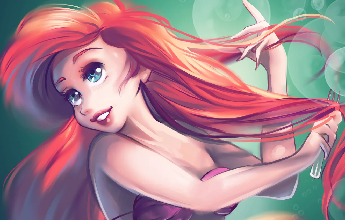 Photo wallpaper Ariel, The little mermaid, by Kachumi
