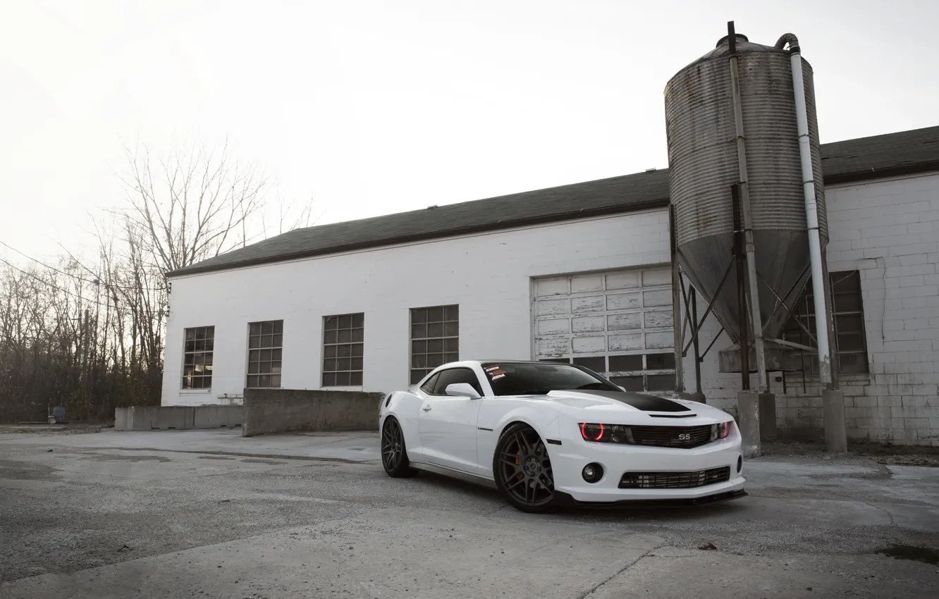 Photo wallpaper white, camaro, chevrolet