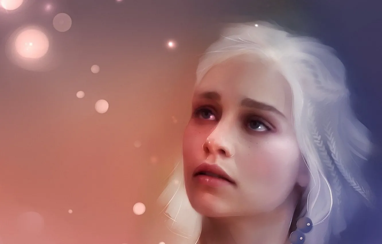 Photo wallpaper girl, figure, beautiful, beautiful, painting, art, Game of Thrones, Khaleesi