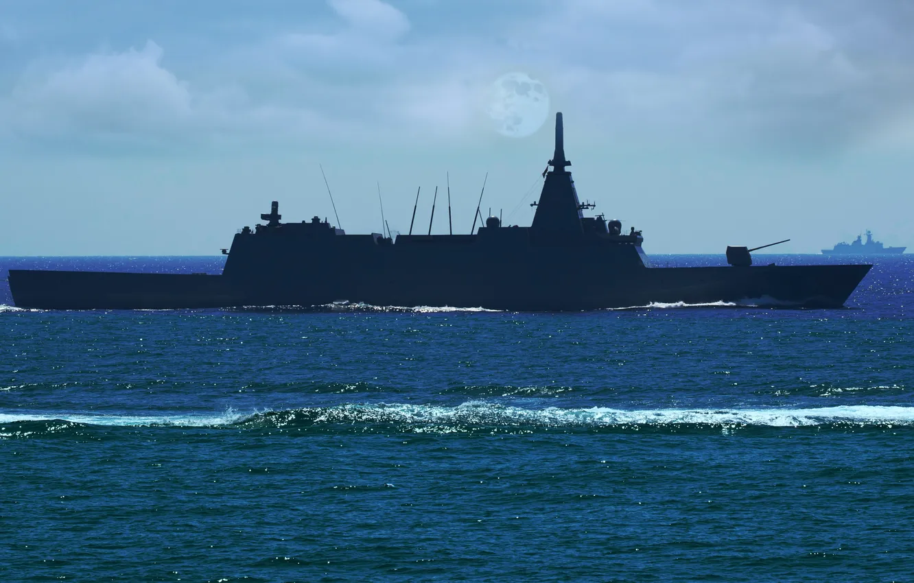 Photo wallpaper Japan, frigate, JS Noshiro