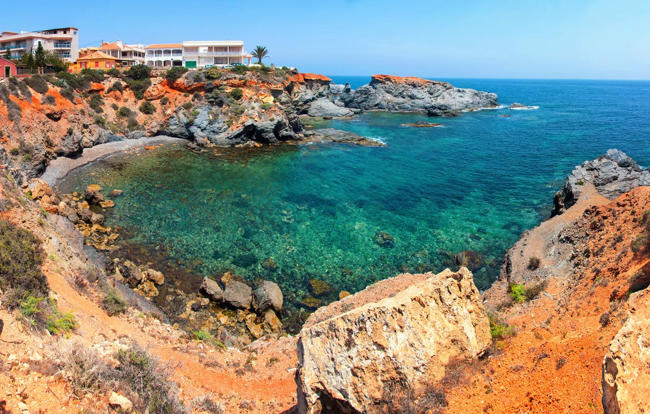 Photo wallpaper stones, construction, crystal clear water