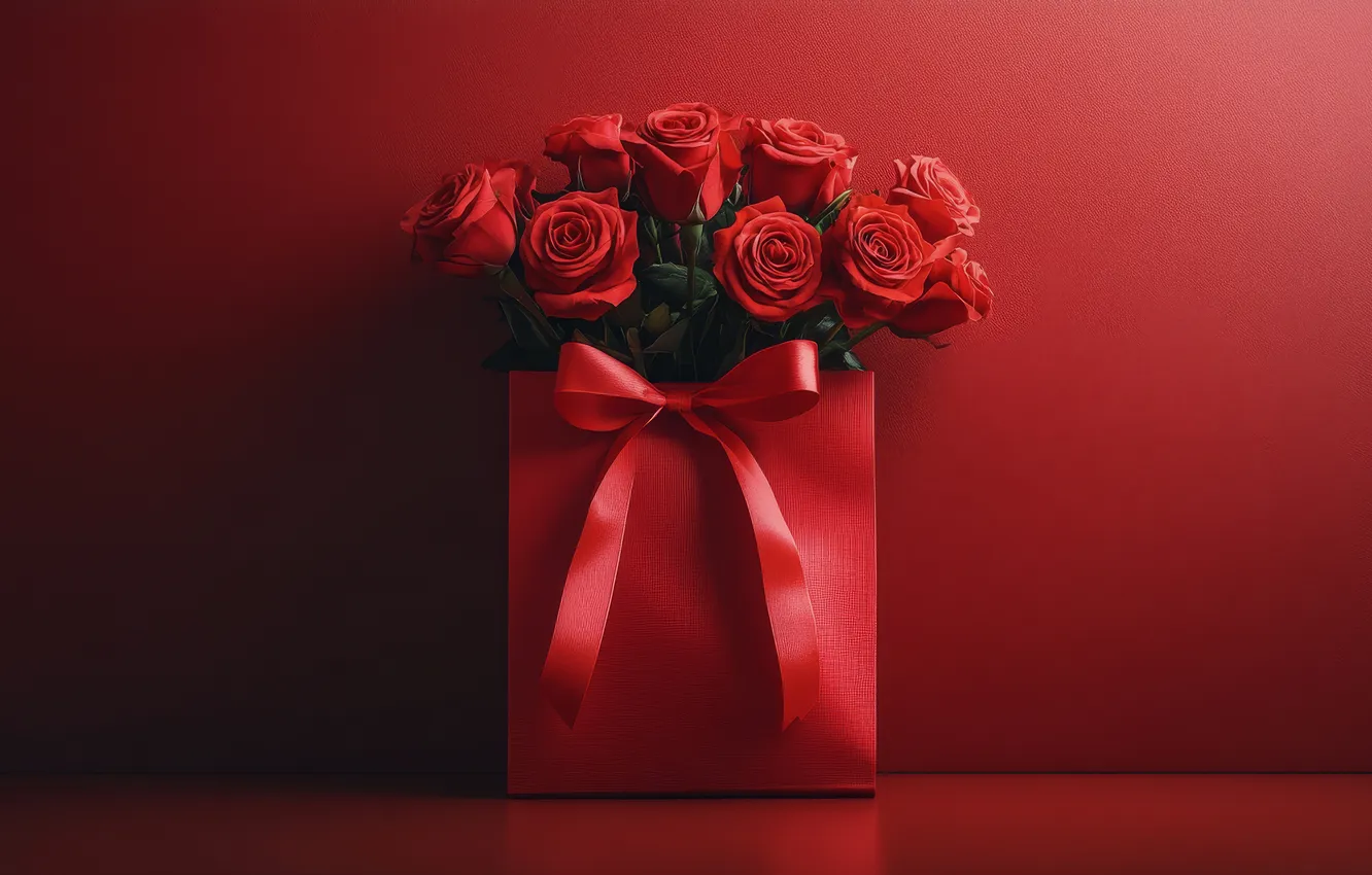 Photo wallpaper love, holiday, heart, hearts, Valentine's day, AI art, neural network