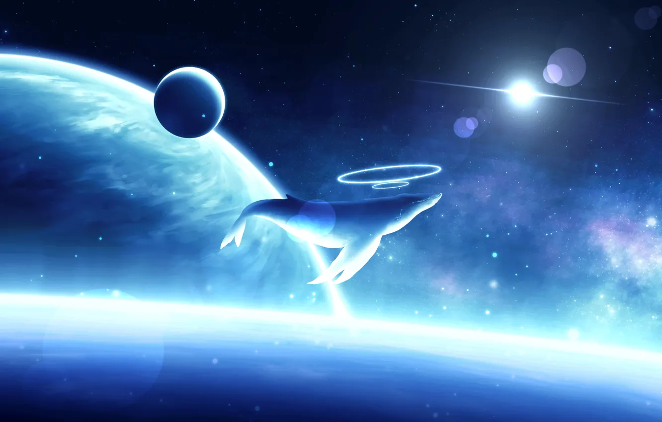 Photo wallpaper space, surrealism, kit