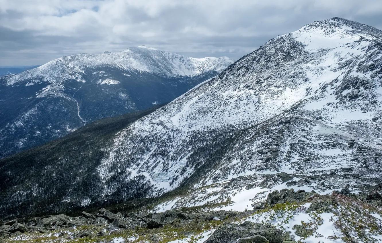 Photo wallpaper landscape, mountains, panorama