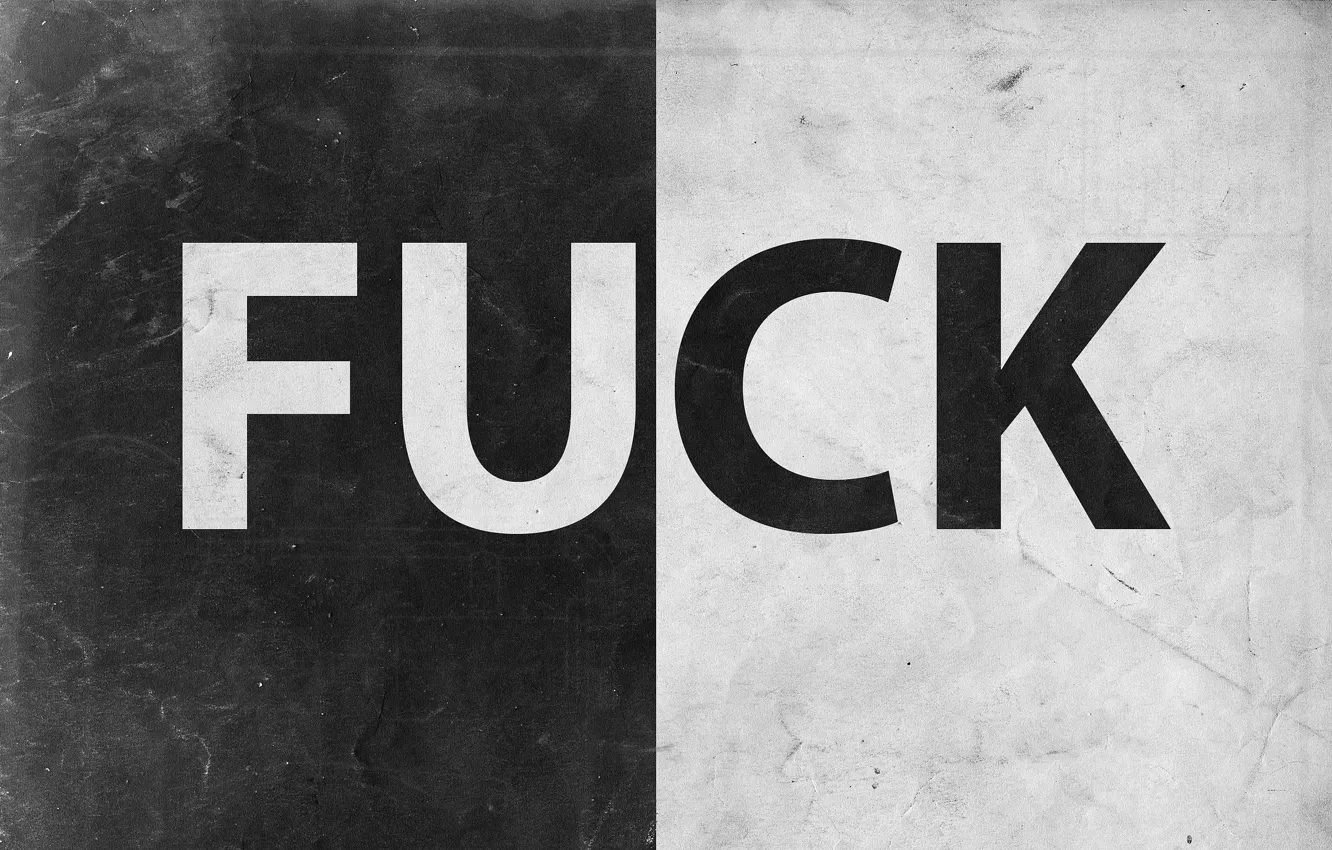 Photo wallpaper white, color, black, fuck, two, the word