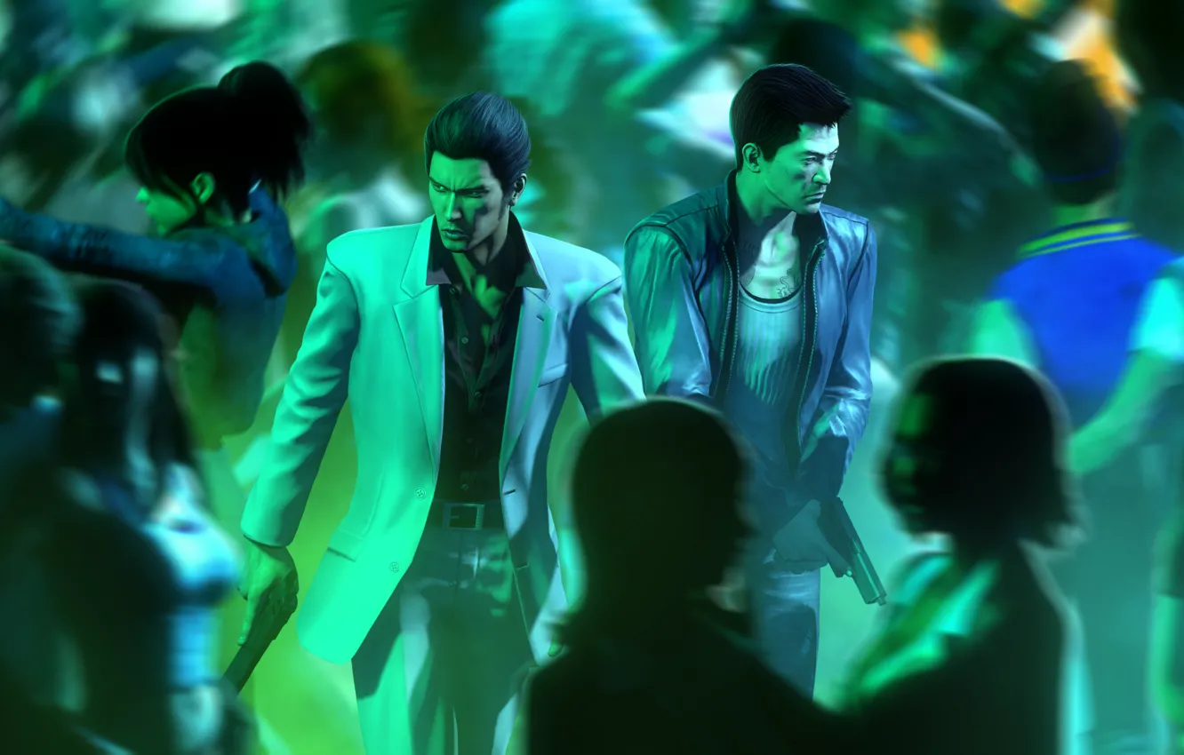 Photo wallpaper the bandits, crossover, police, Sleeping Dogs, Yakuza, Wei Shen, Kazuma Kiryu