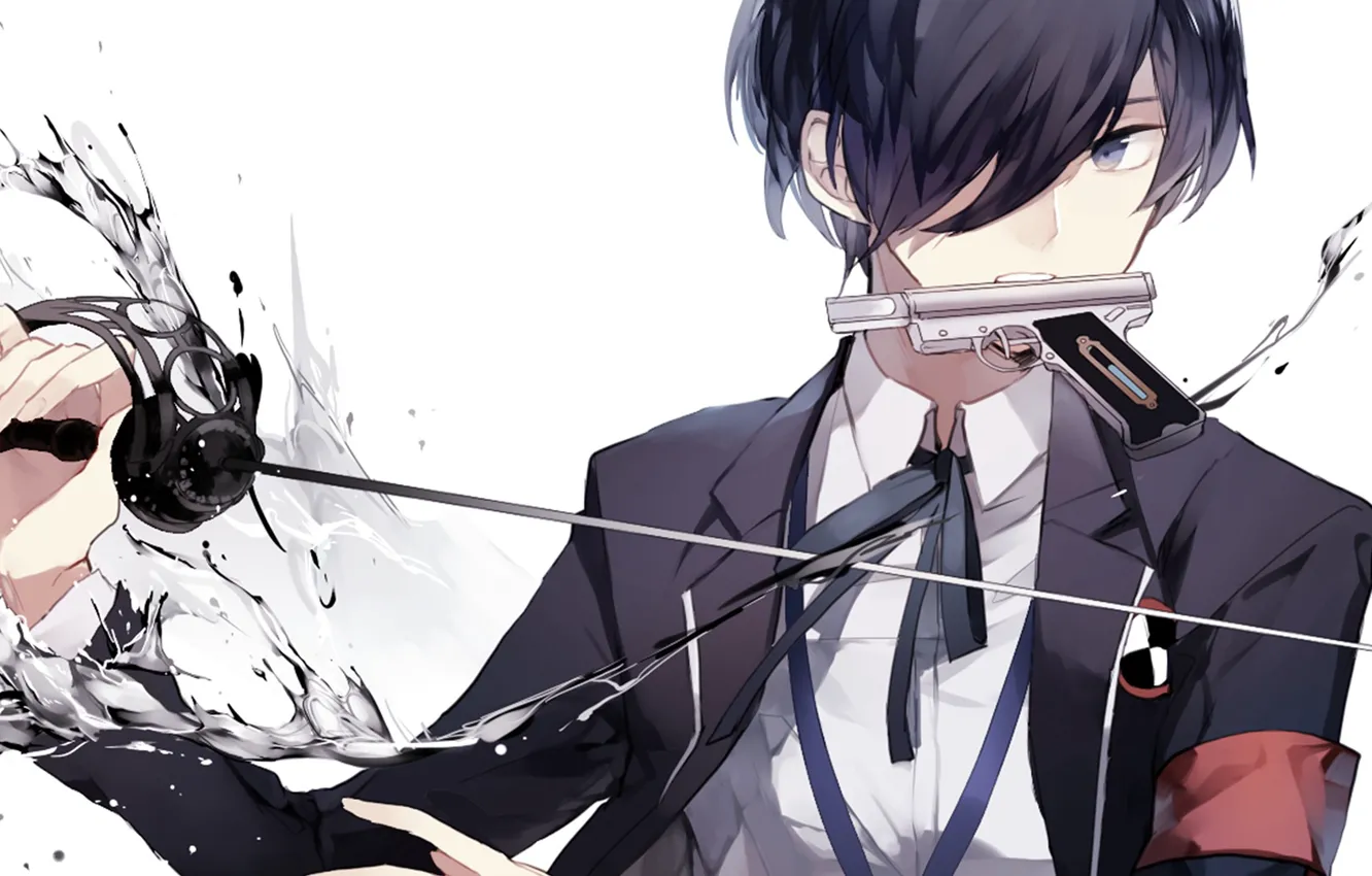 Photo wallpaper the game, sword, anime, art, guy, Persona 4, Person 4