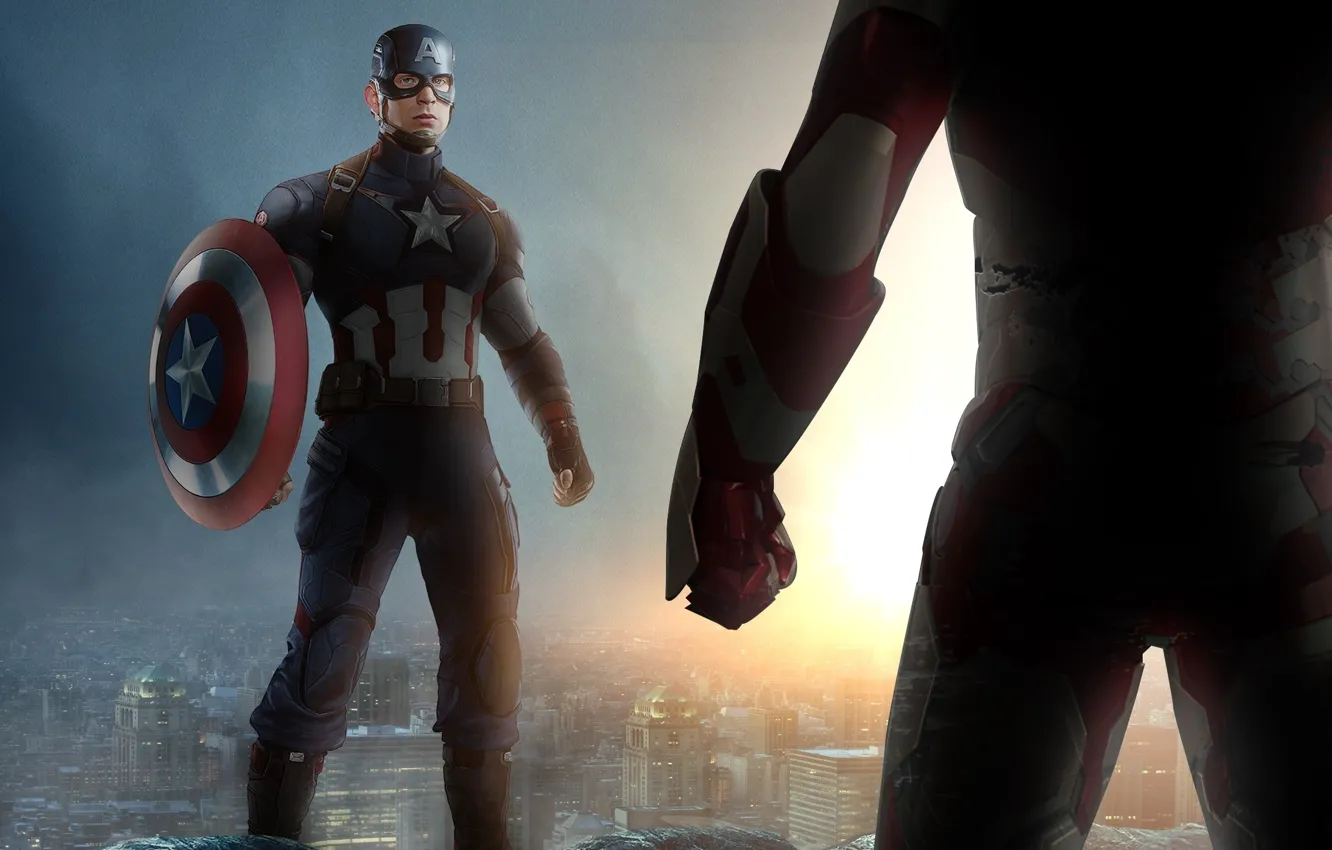 Photo wallpaper team, Captain America, Captain America, Civil War, The split of the Avengers