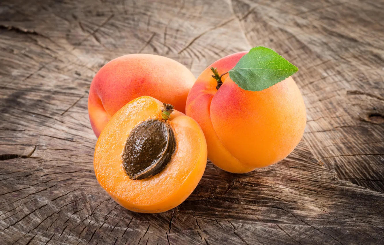 Photo wallpaper fruit, apricots, treat