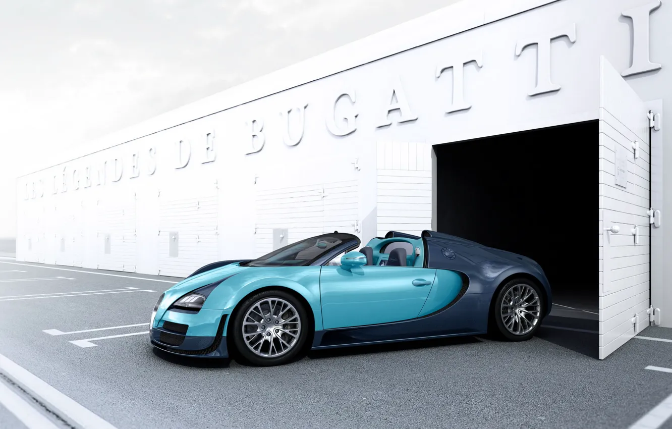 Photo wallpaper supercar, Bugatti Veyron, Bugatti, rechange, Grand Sport, Vitesse