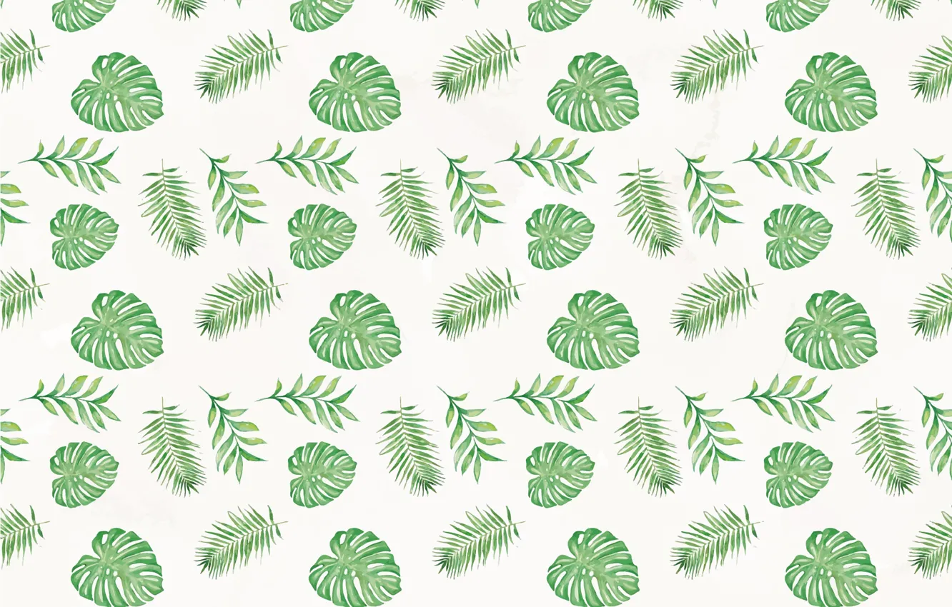 Photo wallpaper green, texture, background, pattern, leaves