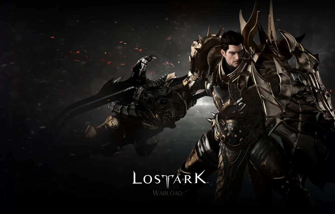 Photo wallpaper background, the game, warrior, sparks, Lost Ark
