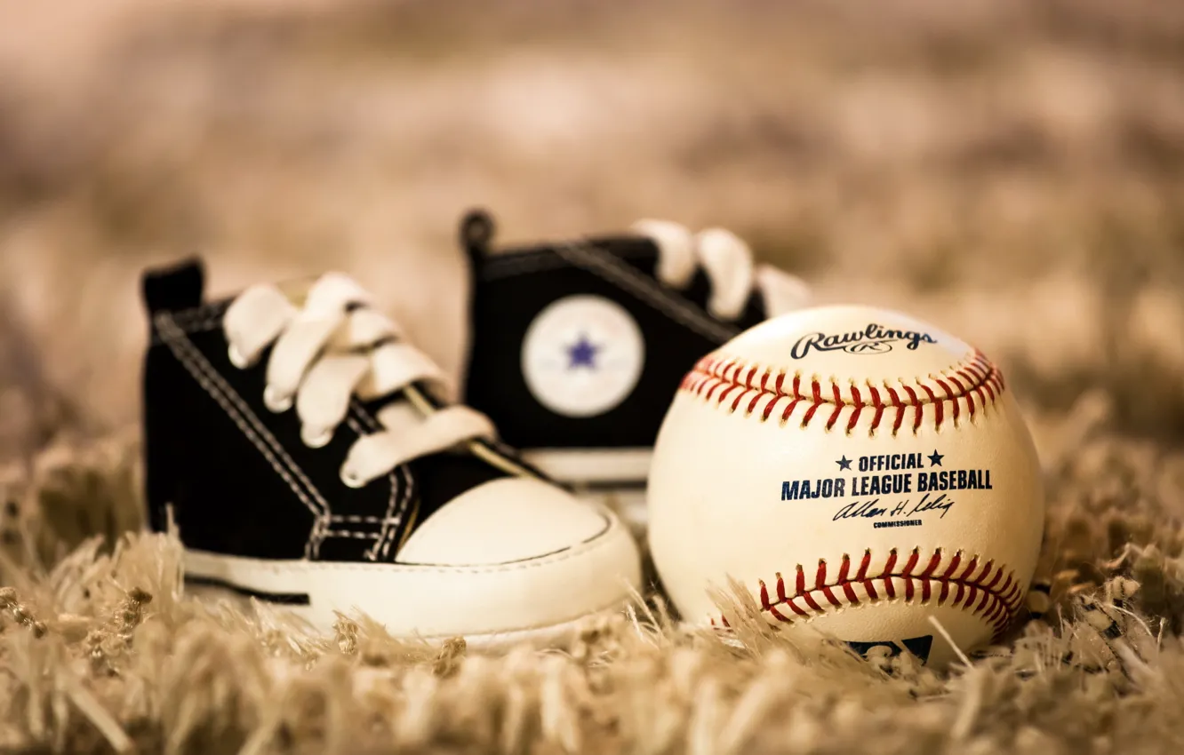 Photo wallpaper sport, the ball, sneakers