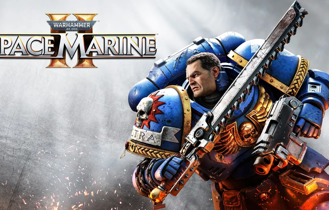 Photo wallpaper games, warhammer 40k, Key Art, TITUS, 2024 Games, Space Marine 2