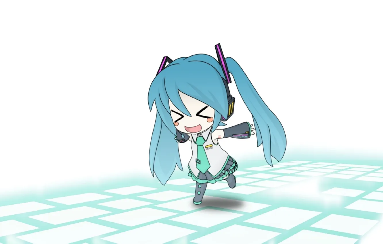 Photo wallpaper vocaloid, Chibi, Vocaloid, chibi, miku hatsune, Miku Hatsune